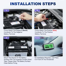 ANCEL BM200 PRO 12V Car Battery Capacity Tester Monitor LED Display SOH SOC Battery Health Waterproof Analyzer Auto Tester Tool