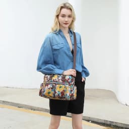 KONO Floral Light WOMEN'S handbag waterproof Large Multi Functional shoulder bag for Work Shopping Travel