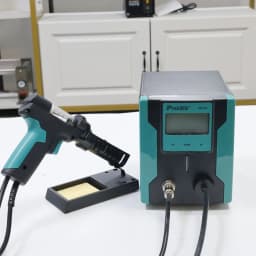 Pro'sKit SS-331H ESD LCD Digital Electric Desoldering Pump BGA Desoldering Suction Vacuum Solder Sucker Gun Auto Sleep 110v/220v