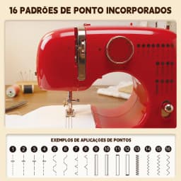 Mini Electric Sewing Machine Multifunctional Home 16 Stitches Double Needle Sewing Machine Spacious Workspace & Beginner-Friendly Design EU