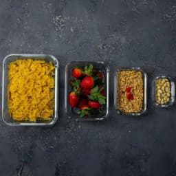 4 Pieces Rectangular Borosilicate, Microwave-Safe Rectangular Container, Microwave Safe Borosilicate Glass Containers,Available in 200ml, 370ml, 640ml, and 1000ml
