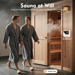 3-9kw 220-240v Digital Sauna Stove Controller Dry Steam Oven Controller with Light Temperature Dry Steam Room Knob Controller