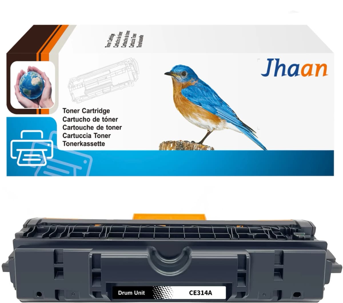 Jhaan CE314A BK Drum Unit Compatible with HP DRCE314A BK for HP LaserJet Pro M275 P1025nw 100 MFP M175nw M175a M177fw M176n