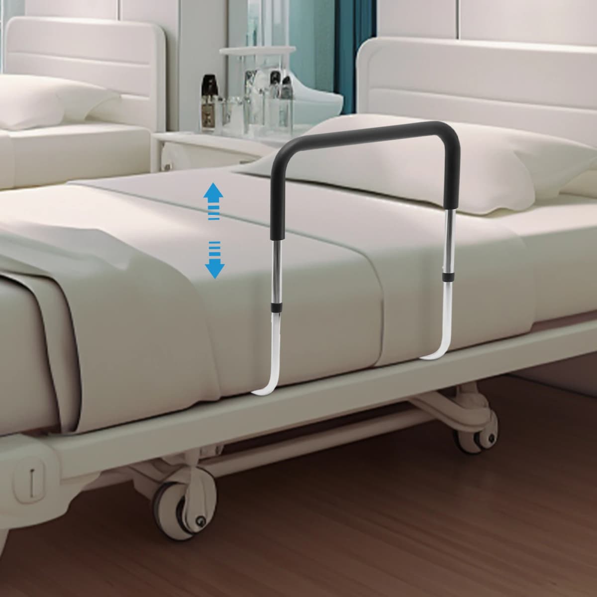 Bed Grab Bar Elderly Beds Adjustable Height Barrier Railing Room Anti-Fall Elderly Adult Safety Handles Bars Safety Support