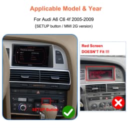 Bonroad 8.8 "CarPlay Android 14 Auto Radio For Audi A6 C6 4f 2005-2012 MMI 2G 3G Car Stereo Multimedia Player Screen Headunit