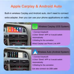 Bonroad 8.8 "CarPlay Android 14 Auto Radio For Audi A6 C6 4f 2005-2012 MMI 2G 3G Car Stereo Multimedia Player Screen Headunit