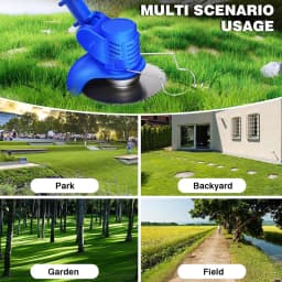DayPlus 21V Metal Blade Cordless Strimmer Grass Trimmers With 10 Metal Blades 125mm Cutting Diameter for Lawn Garden