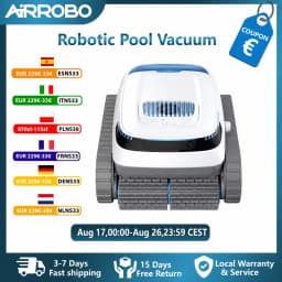 AIRROBO PC10 Robot Pool Cleaner, Wireless Automatic Wall and Floor Cleaning,Route Planning, Cleaning Mode Selection