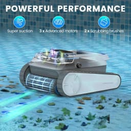 AIRROBO PC10 Robot Pool Cleaner, Wireless Automatic Wall and Floor Cleaning,Route Planning, Cleaning Mode Selection