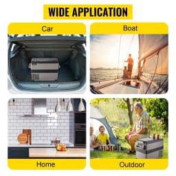 VEVOR 45L Car Refrigerator Mini Fridge Freezer Portable Compressor Cooler with LED Display for Camping Vehicle Car Truck RV Boat