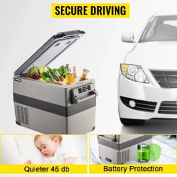 VEVOR 45L Car Refrigerator Mini Fridge Freezer Portable Compressor Cooler with LED Display for Camping Vehicle Car Truck RV Boat