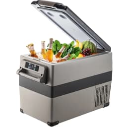 VEVOR 45L Car Refrigerator Mini Fridge Freezer Portable Compressor Cooler with LED Display for Camping Vehicle Car Truck RV Boat