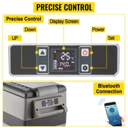 VEVOR 45L Car Refrigerator Mini Fridge Freezer Portable Compressor Cooler with LED Display for Camping Vehicle Car Truck RV Boat