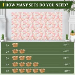 12 PCS Artificial Flower Wall Panels,Flower Wall Mat Silk Flower Panels for Outdoor Garden Backyard Fence Fence Privacy Screen
