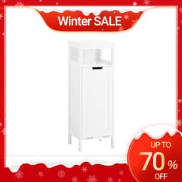SoBuy BZR122-W laundry wardrobe with fold-out laundry bag laundry chest laundry collector laundry basket bathroom wardrobe BHT approx. 30x90x30