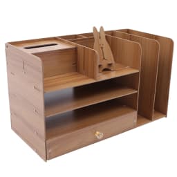 4 Layers Desk Organizer, A4 Table Organizer Paper Shelf Desk Office Supplies Storage Box for School Office 48×23×28cm