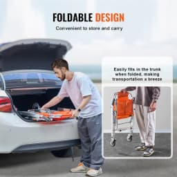 SucceBuy 350lbs EMS Stair Climbing Chair Foldable Stair Wheelchair Ambulance Firefighter Evacuation Use for Elderly Disabled