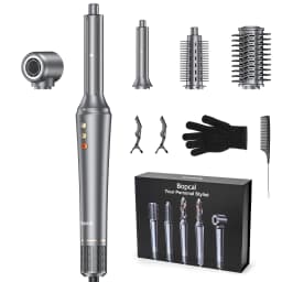 Bopcal 5 In 1 Hair Dryer Hot Air Comb Electric Hair Curling Iron 1200W High Speed Blower Multifunctional Styling Tools Hairdryer