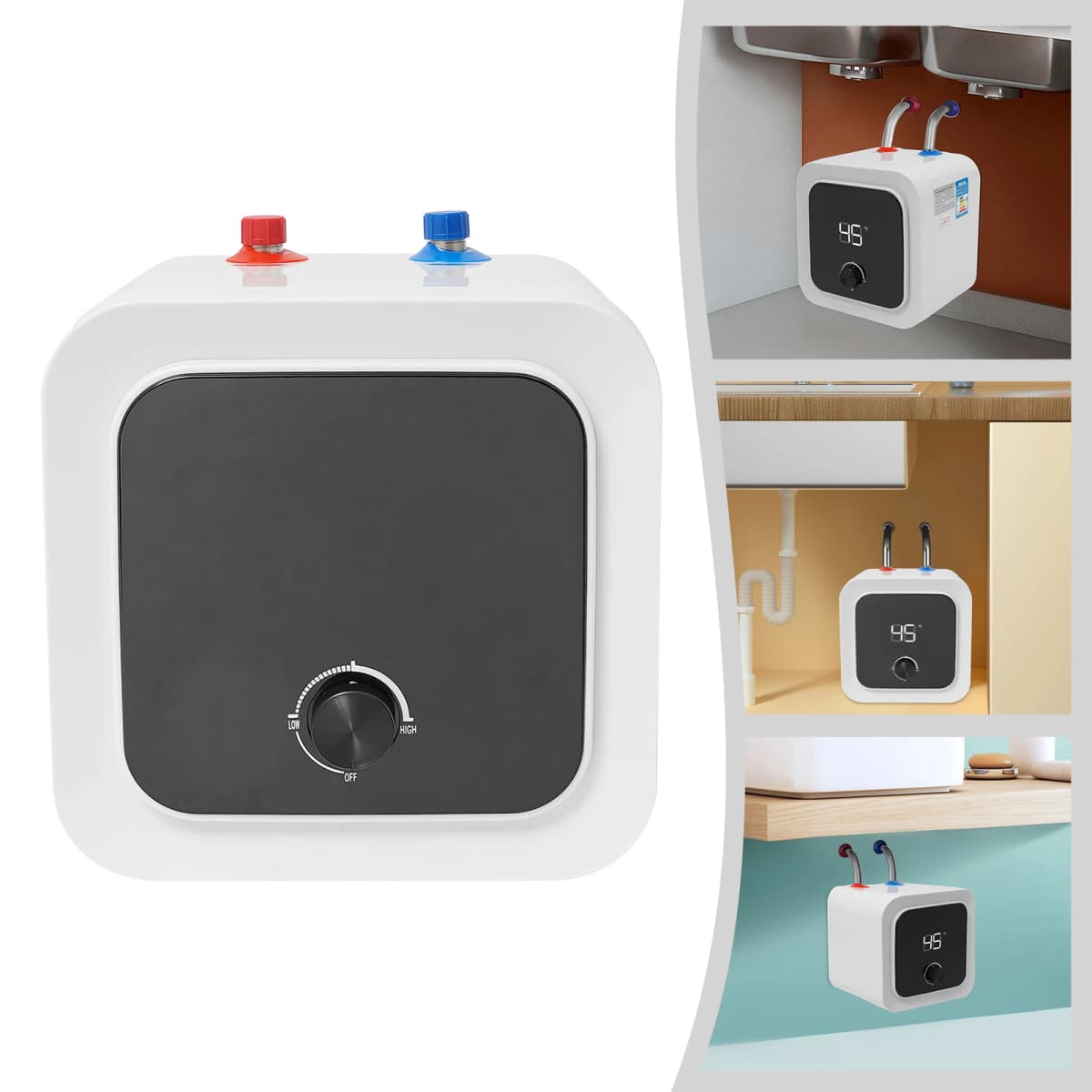 6/8L Water Heater, 1500W Water Heater, Electric Mini Tank Water Heater, Bathroom Kitchen Instant Electric Water Heater