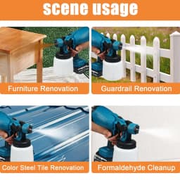 1000ML Electric Spray Gun HVLP Paint Sprayer Auto Steel Coating Airbrush Home Cordless Paint Sprayer For Makita 18V Battery Pin