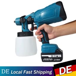 1000ML Electric Spray Gun HVLP Paint Sprayer Auto Steel Coating Airbrush Home Cordless Paint Sprayer For Makita 18V Battery Pin