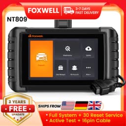 FOXWELL NT809 Automotive Scanner Bidirectional Test All System 30+ Reset Injector Coding Throttle Relearn Diagnostic Tool
