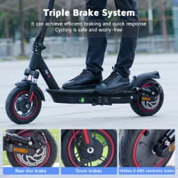 Electric Scooter i10 battery 15 Ah inflatable tires 10 inch range 45 km maximum speed 25 km/h mobile app compatible