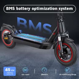 Electric Scooter i10 battery 15 Ah inflatable tires 10 inch range 45 km maximum speed 25 km/h mobile app compatible