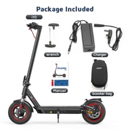 Electric Scooter i10 battery 15 Ah inflatable tires 10 inch range 45 km maximum speed 25 km/h mobile app compatible