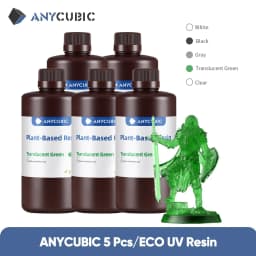 ANYCUBIC 5KG ECO UV Resin For LCD 3D Printer 3D Printing Material Ultralow Odor Without Nasty Chemicals Plant Based UV Resin