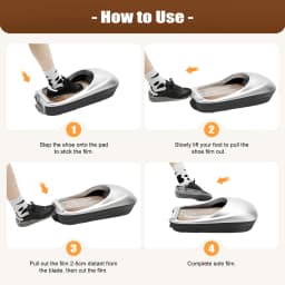 Automatic Shoe Film Machine Kit Shoe Cover Dispenser with 1 Roll Films Disposable Home Shoe Film Machine
