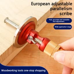 Woodworking Scriber Dual Purpose Tool European Style Aluminum Alloy Brass Stainless Steel Precise Marking Depth Measurement