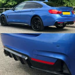 Magickit Rear Diffuser for BMW 4 series 32/F33/F36 2014-2020 Rear Splitter Lip Rear Bumper Diffuser Lip Bumper Protect Bodykit