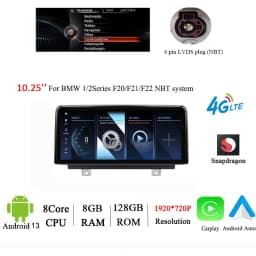Bonroad 8GB 128GB Snadragon Android 13 Car Radio Screen For BMW F20 F21 F22 F30 F31 F32 F34 F36 Multimedia Player GPS Navigation