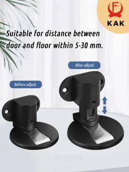 KAK 2PCS Adjustable Door Stop Punch-free Magnetic Anti-collision Door Stopper Invisible Floor Door Stop Wall Protect Hardware
