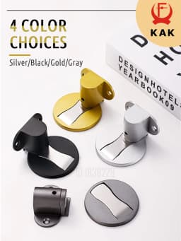 KAK 2PCS Adjustable Door Stop Punch-free Magnetic Anti-collision Door Stopper Invisible Floor Door Stop Wall Protect Hardware