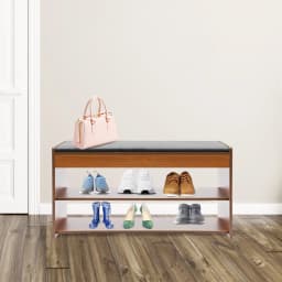 Shoe Storage Bench Easy to Clean Large Capacity Veranda Bench Impact-Resistant for Living Rooms/Offices/Porches/Gyms/Shoe Shops