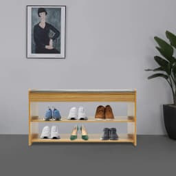 Shoe Storage Bench Easy to Clean Large Capacity Veranda Bench Impact-Resistant for Living Rooms/Offices/Porches/Gyms/Shoe Shops