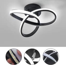 Modern Led Ceiling Lamp Led Ceiling Light 22W 2200Lm for Bedroom Dining Room Kitchen Hallways Living Room, Diameter 25cm