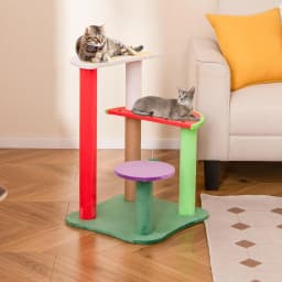 69 cm small scratching post, cat tree with strawberry ball and scratching post, climbing tree activity tree play tree