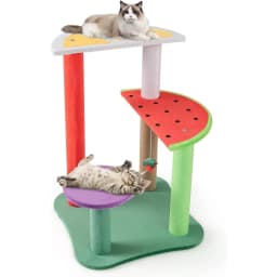 69 cm small scratching post, cat tree with strawberry ball and scratching post, climbing tree activity tree play tree