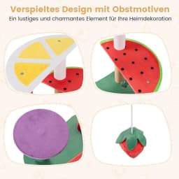 69 cm small scratching post, cat tree with strawberry ball and scratching post, climbing tree activity tree play tree