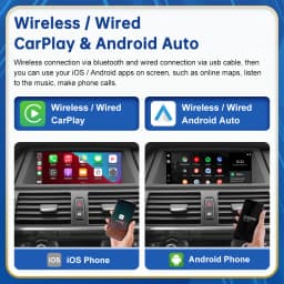 Road Top Wireless Android Auto For BMW Car X1 E84 X5 E70 X6 E71 CIC 2009-2015 Carplay Interface Mirror Link Air Play