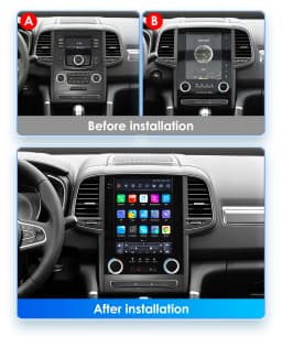 Hizpo Car Android For Renault Megane 4 Radio Samsung Koleos SM6 Talisman 2017 - 2019 For Tesla Style 4G WIFI GPS Navi Multimedia
