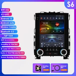 Hizpo Car Android For Renault Megane 4 Radio Samsung Koleos SM6 Talisman 2017 - 2019 For Tesla Style 4G WIFI GPS Navi Multimedia