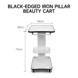 NEWGAGA Beauty Salon Stand Rolling Trolley Machine Cart SPA Wheel Holder Storage Equipment Organizer 3 Tier with Push Handle