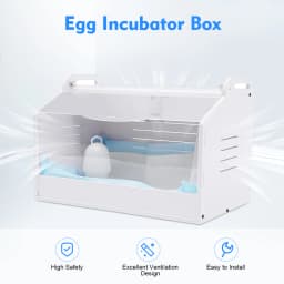 20 Eggs Incubator, Chicken Brooding Incubator with Thermometer, Household Brooder Farm Chicken Goose Duck Bird Egg Incubat