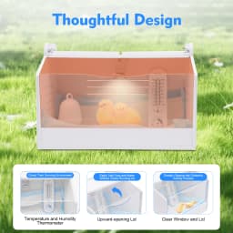 20 Eggs Incubator, Chicken Brooding Incubator with Thermometer, Household Brooder Farm Chicken Goose Duck Bird Egg Incubat
