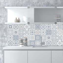 Vintage Waterproof Self-adhesive Vinyl Tile Stickers Wall Decals 24pcs Wall Stickers for Home Kitchen Bathroom Decoration