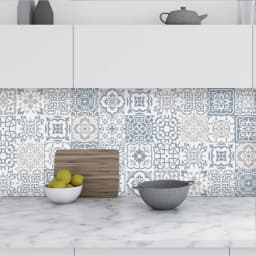 Vintage Waterproof Self-adhesive Vinyl Tile Stickers Wall Decals 24pcs Wall Stickers for Home Kitchen Bathroom Decoration